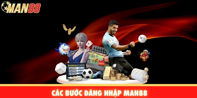 Các bước đăng nhập Man88