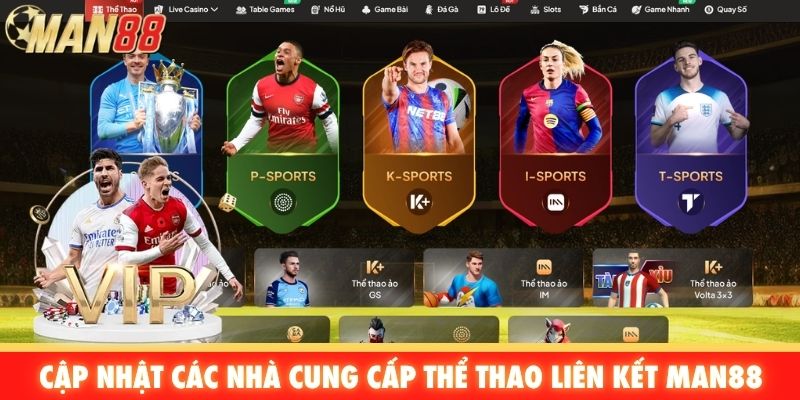 Các nhà cung cấp thể thao liên kết Man88